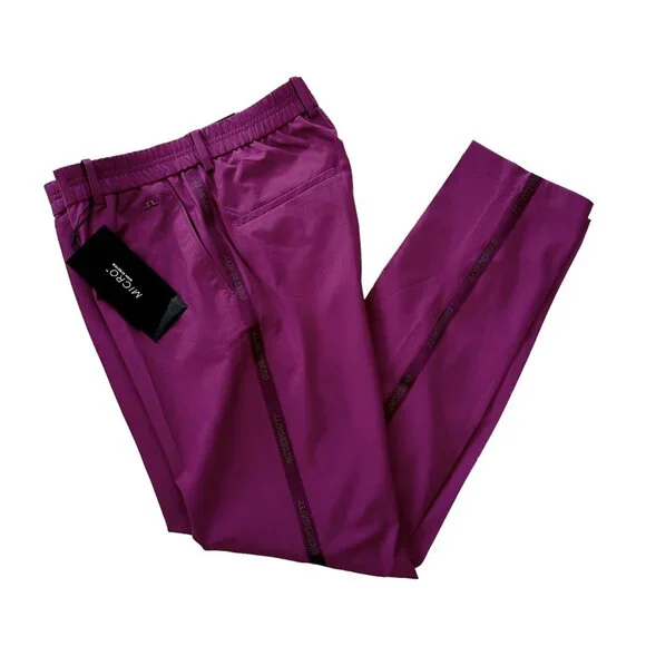 J. Lindeberg Stuart Men's 33x32 Side Stripe Golf Pant GMPA06876 Q266 Purple NEW - Picture 4 of 12